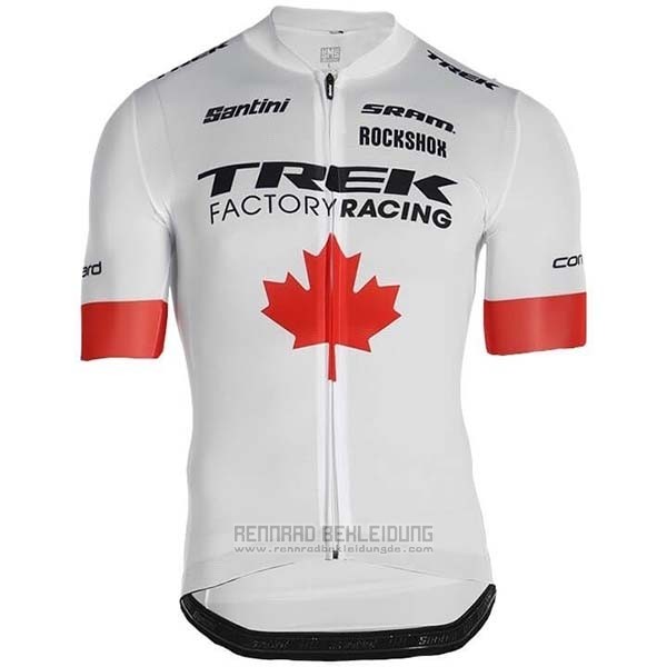 2019 Fahrradbekleidung Trek Factory Racing Champion Kanada Trikot Kurzarm und Tragerhose - zum Schließen ins Bild klicken